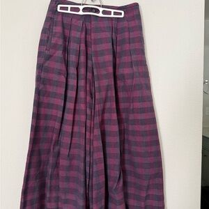 Plaid Purple wide leg pants Rujuta Sheth Frida Pants